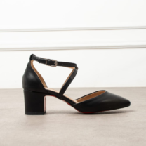 Stiletto Siyah Bilekten Bağlamalı Ayakkabı